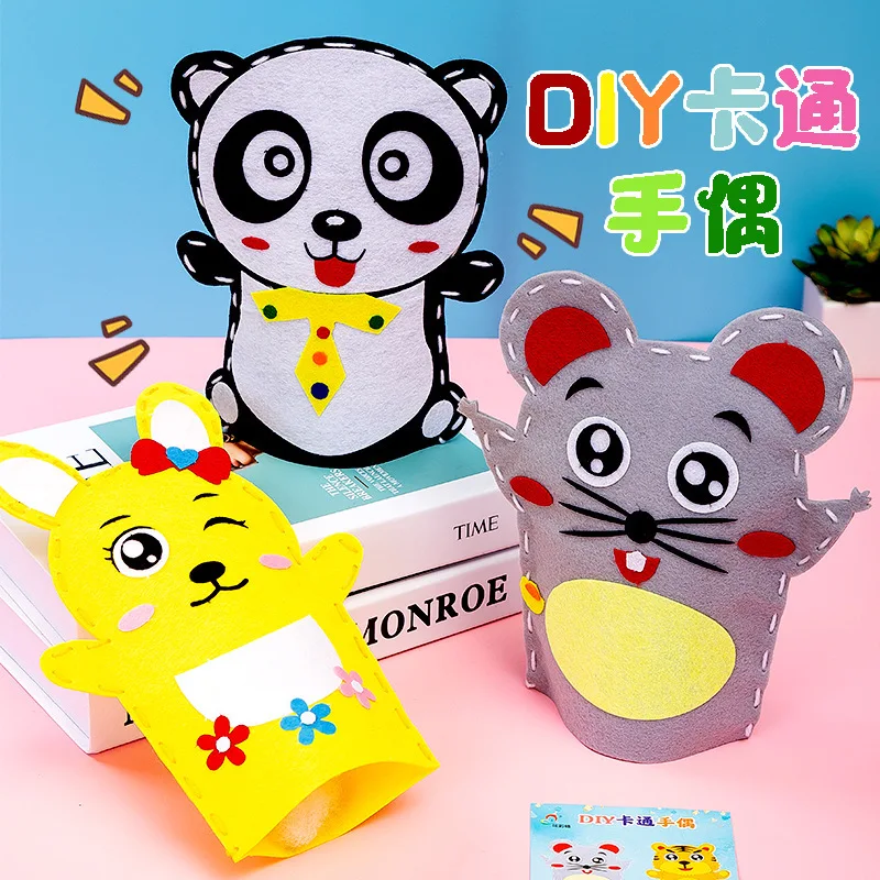 Cartoon Animals Toys Hand Finger Story Puppet Handmade DIY Dolls Early Learning Educational Baby Toys Christmas Children GIft