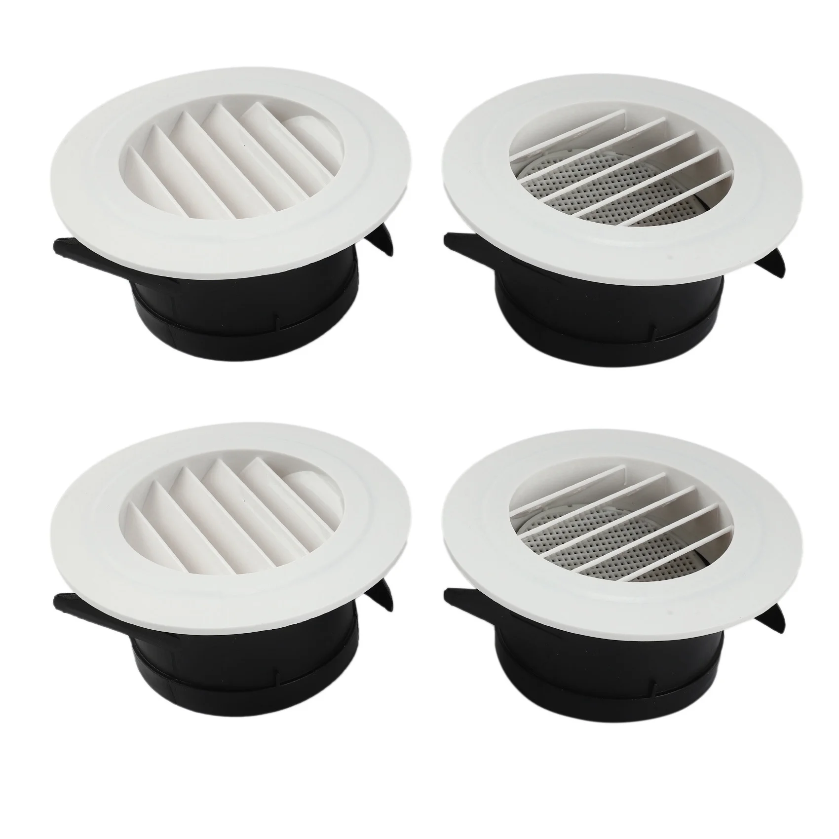 ABVJ-4 Pieces 4 Inch Air Vent Louver, Air Grill Cover With Built-In A Fly Screen For Bathroom Office Home