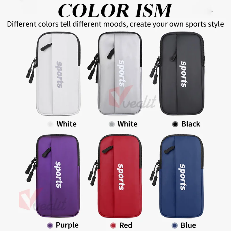 Waterproof Sports Arm Bag Phone Case Wallet Outdoor Running Lanyard Messenger Bag GYM Armbands Holder For Women Men