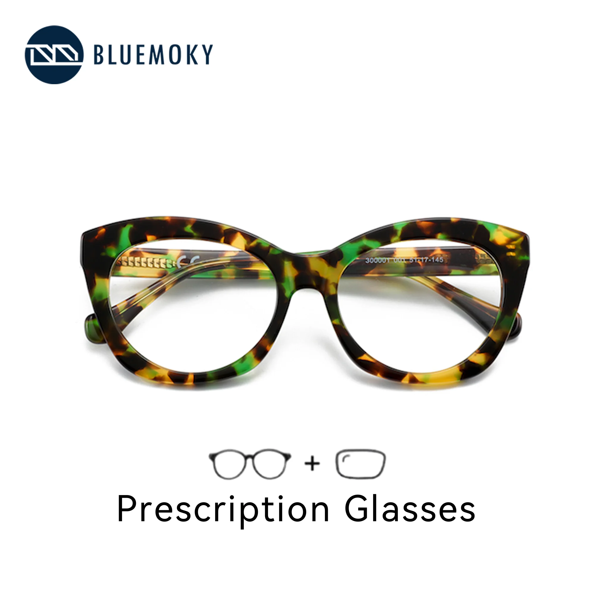 

BLUEMOKY Stylish Butterfly Prescription Glasses Acetate Anti Blue Light Progressive Eyeglasses Women Oversized Optical Eyewear