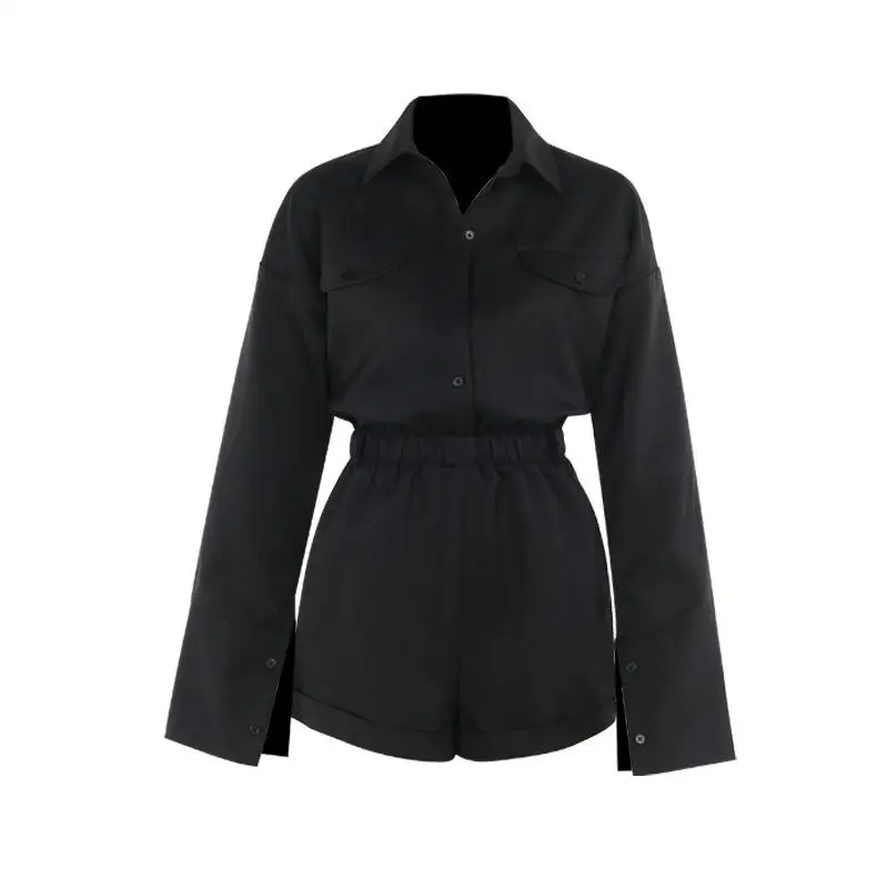 Tuta sexy irt a maniche lunghe monospalla da donna a vita alta orts Fit Ele Autumn Faion Ladies' Ensemble