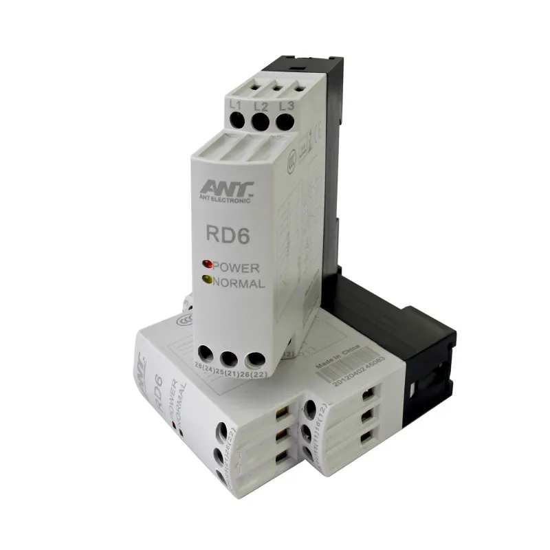 RD6 Voltage 200-500V AC 3 three phase sequence failuture protection control relay