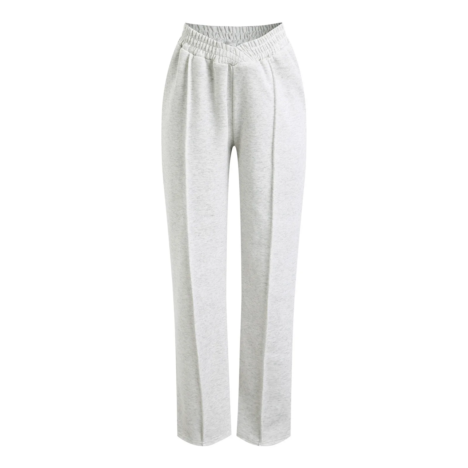 Sexy V Shape High Waist Wide Leg Trousers For Women Solid Color Flowy Loose Long Pants Homewear Sport Casual Baggy Sweatpants