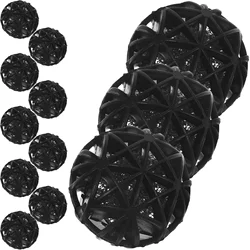 200Pcs 26mm Aquarium Fish Tank Filter Bio Balls Bio-Balls for Filtration Cleaning (26mm Black)