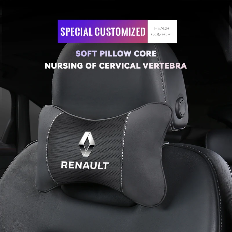 For Renault Clio Megane Logan Duster Sandero Captur Sport Fluence Kadjar RS Car seat backrest cushion driver waist cushion tool