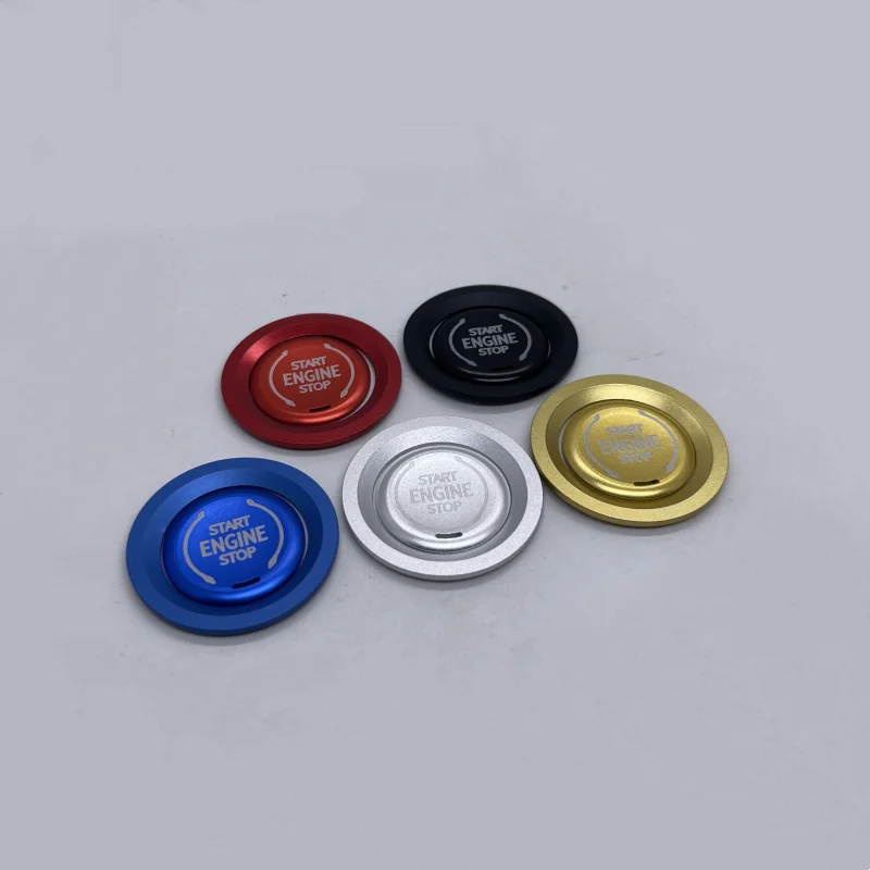 For Chevrolet 2019 2023 Blazer RS car cab one-button start ignition switch trim ring Metal protective frame glitter cover alumin