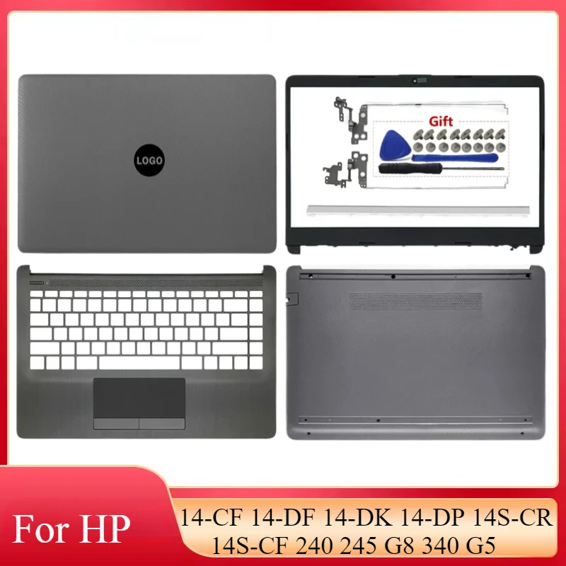 

For HP HP 14-CF 14-DF 14-DK 14-DP 14S-CR 14S-CF 240 245 G8 340 G5 TPN-I130 I135 LCD Back Cover Bezel Palmrest Bottom Case Gray