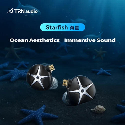 Imagen 2 del producto Auriculares TRN Starfish con controlador dinámico de 12mm, monitores intrauditivos con diafragma recubierto de berilio, auriculares Hi-Fi con desmontable