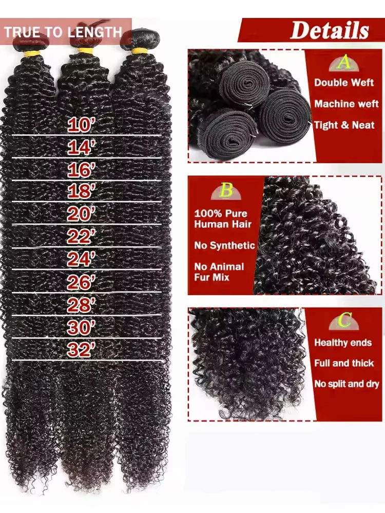 30 32 بوصة البورمية حزم الشعر البشري المجعد موجة عميقة الشعر الخام 3/4 قطعة حزم ملحقات غير المجهزة موجة طبيعية لحمة مزدوجة