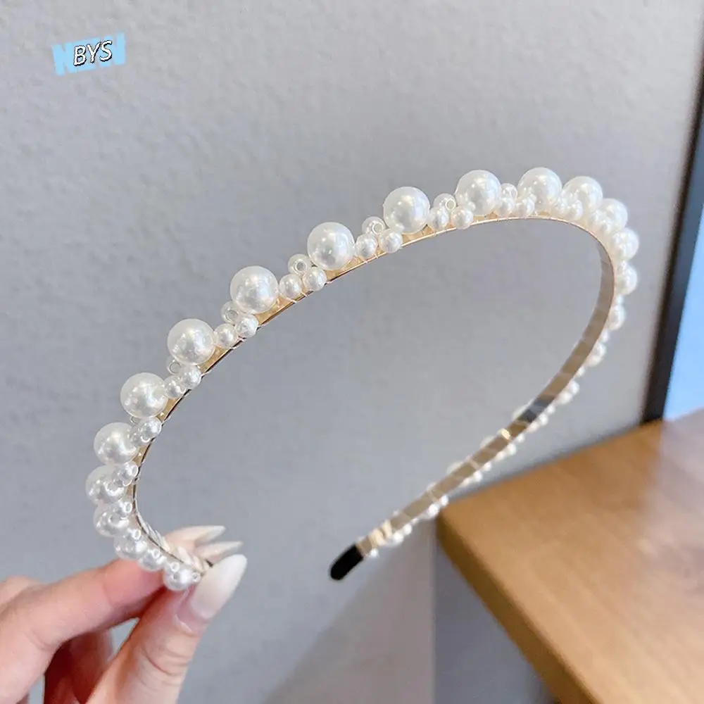 

Woman Fashion Korean style Headwear Flower Bow Hair Hoop Pearl Headband Hair Band Hair Accessories