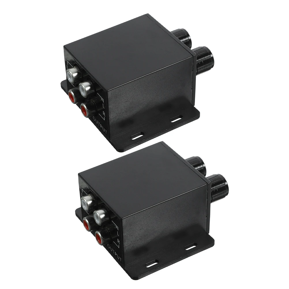 

2pcs Car Audio Regulator Universal Volume Control Knobs Potentiometer Bass Amplifier Speaker RCA Level Controller Vehicle Sound