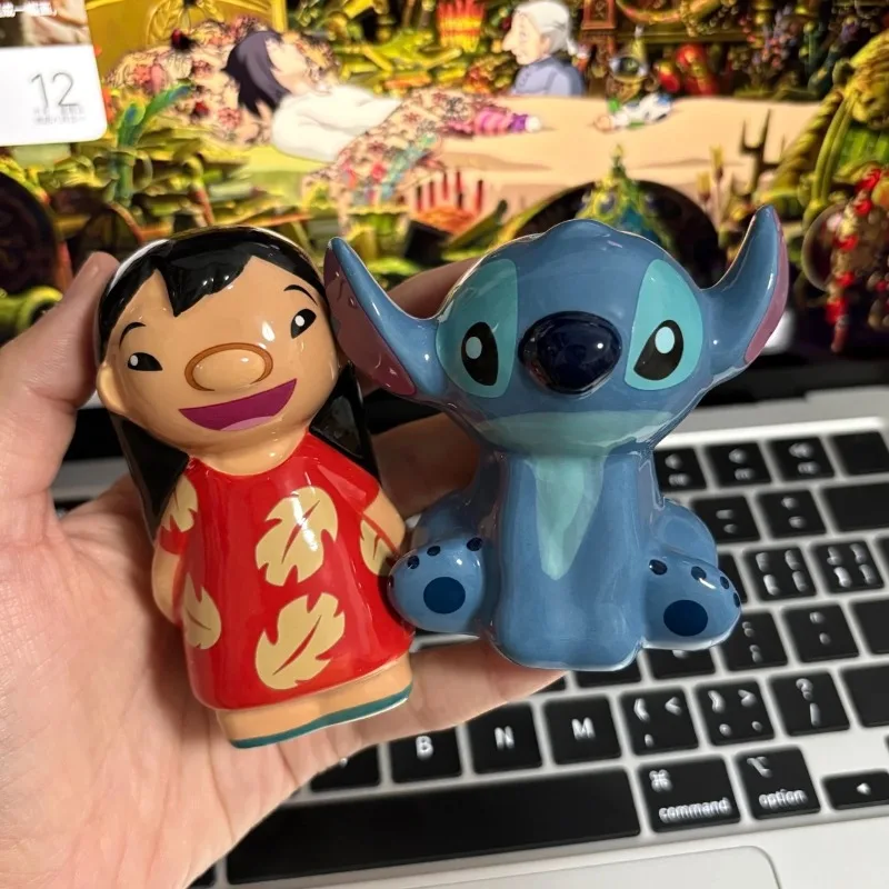 ديزني التوابل جرة غرزة الكرتون لطيف السيراميك الملح السكر MSG الفلفل مسحوق التوابل تخزين جرة المطبخ سطح المكتب حلية مجموعة