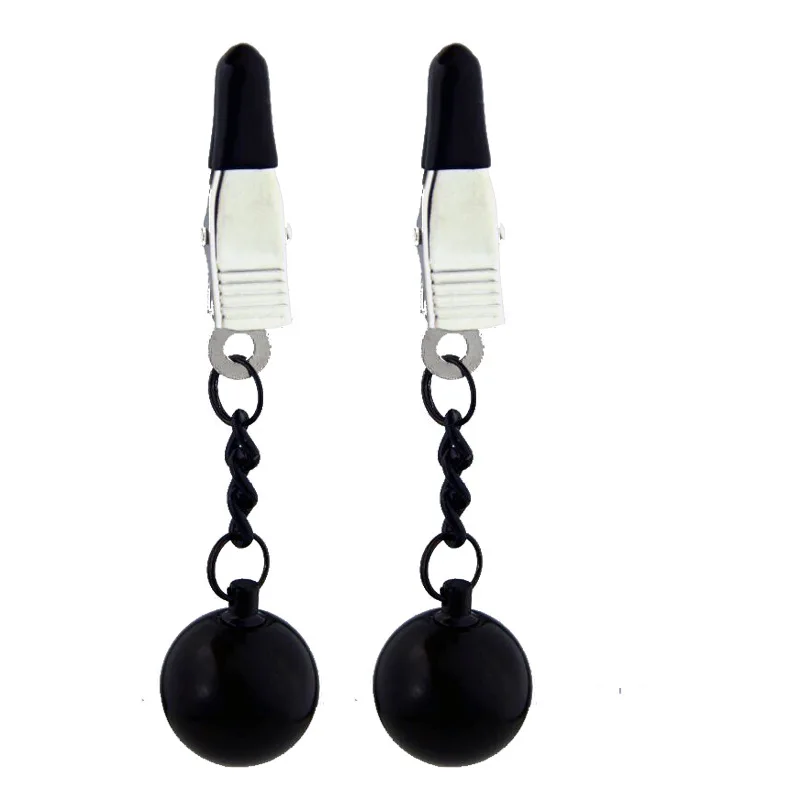 Adult Bdsm Nipple Clamps Metal Ball with Weights Adjustable Breast Clips Body Jewelry Adult Sex Toys for Women Couples Pleasure