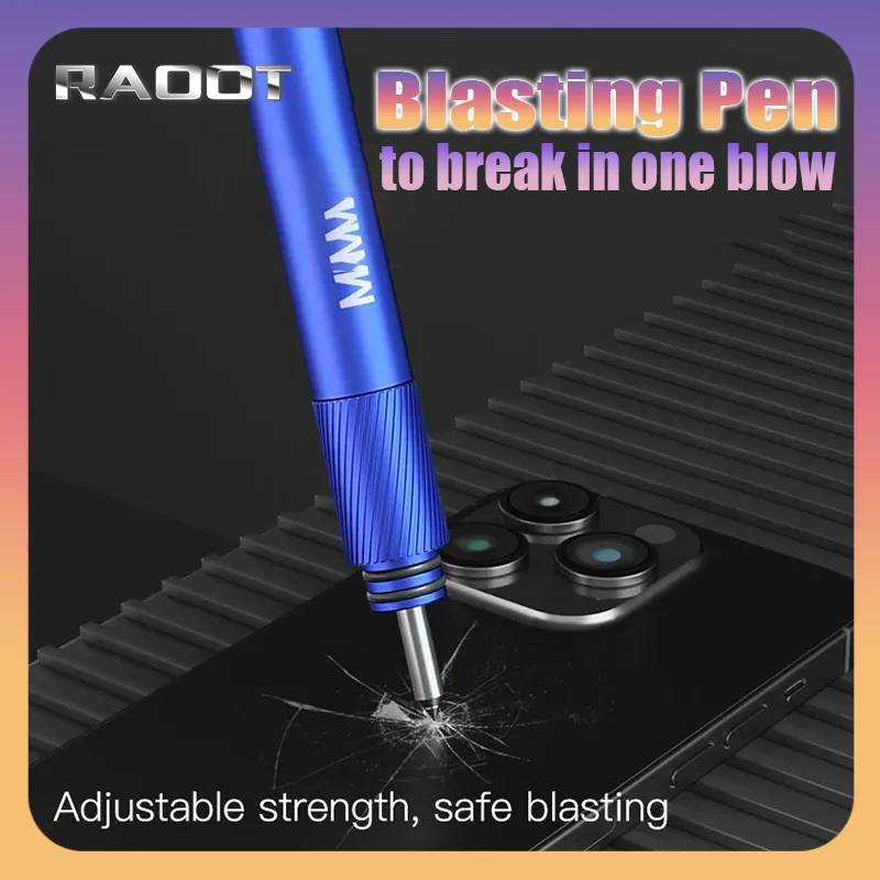 【2024New】Maant B1 Labor-saving Anti-slip Mobile Phone Back Cover Glass Blasting Pen with Adjustable Strength Glass Removal Tool