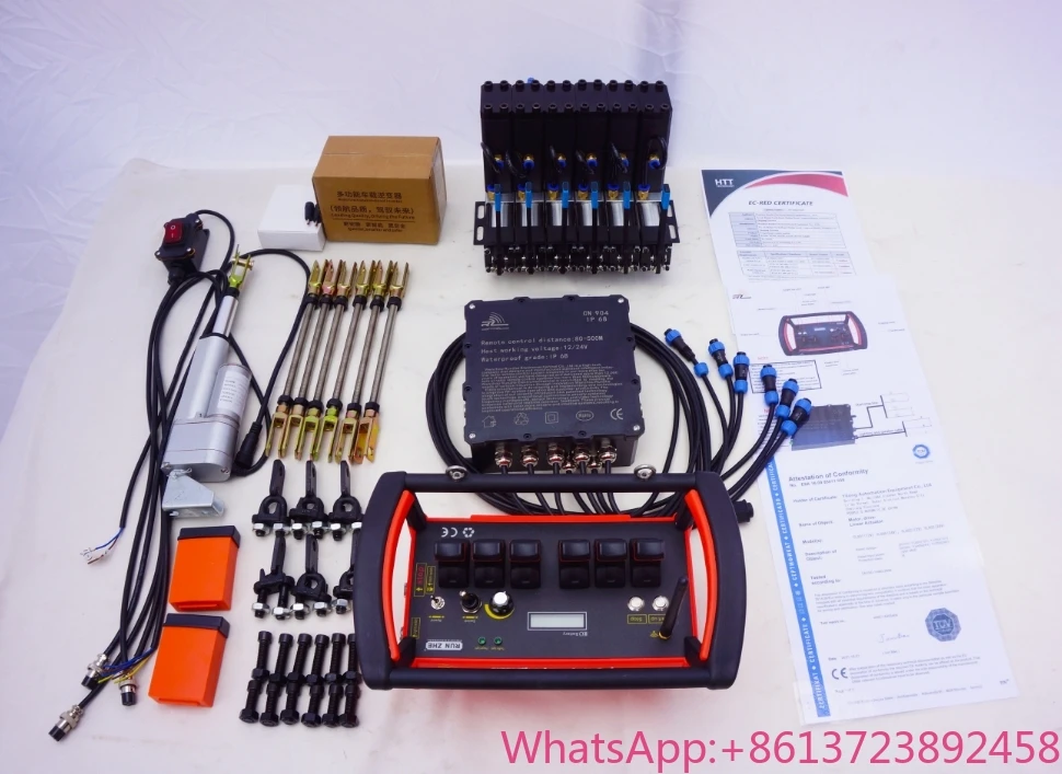 

6 Joystick functions weightlifting12-24V hydraulic valve Truck Crane remote control