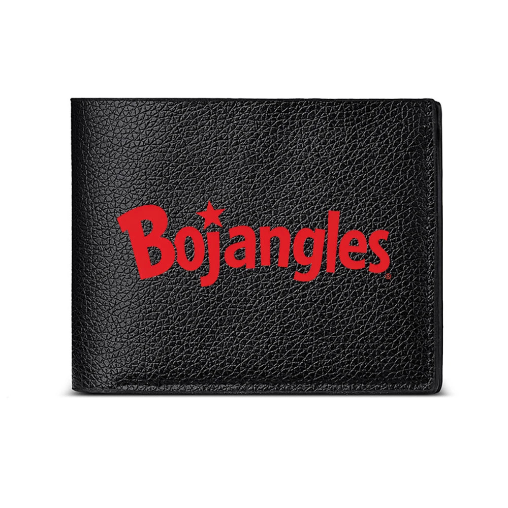 Bojangles Logo Men's Wallet Casual Business Fashion Card Holder With Bold Red Print Design For Everyday Use