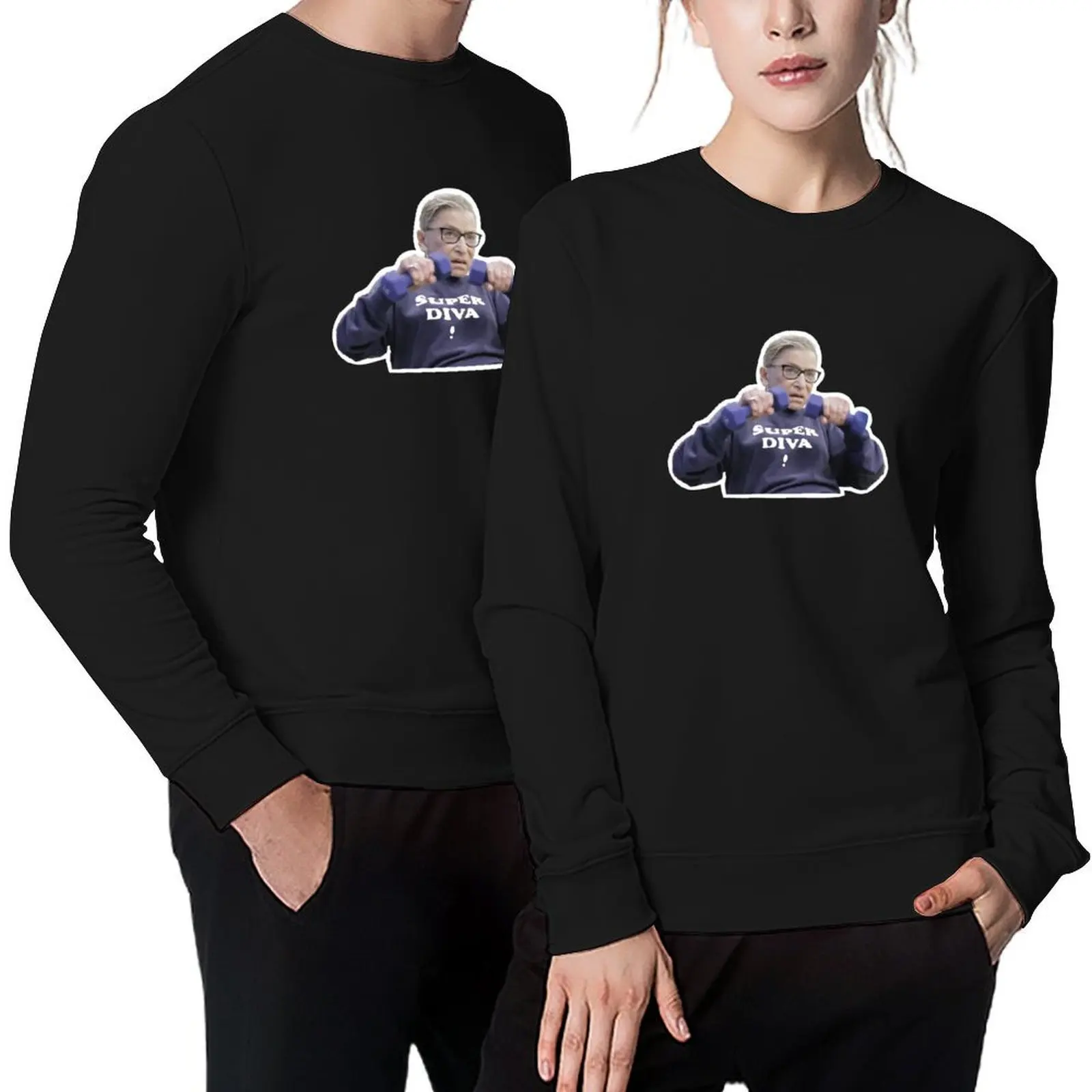 

RBG Super Diva Sweatshirt, working out Pullover mens clothes men's winter sweater anime clothes korean clothes anime sweatshirt