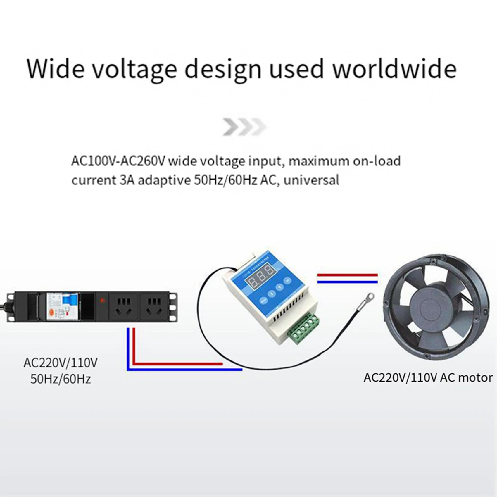 TFTP-2X Cabinet Fan Speed Control Automatic Temperature Control AC 220V/110V Fan Motor Water Pump Adjust Temperature