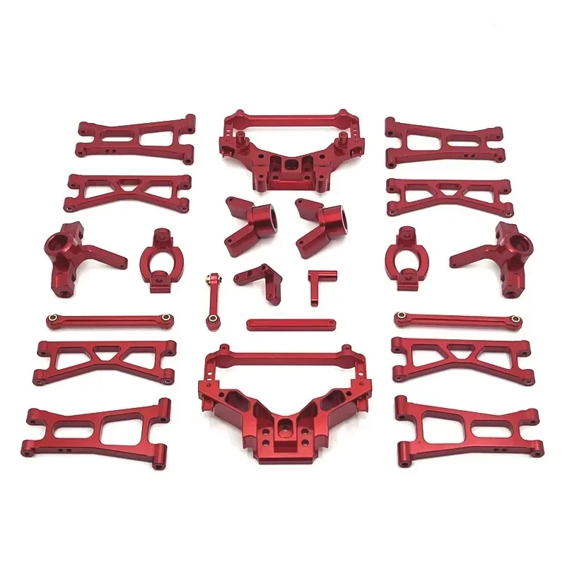 Metal braço oscilante copo de direção hub transportadora torre choque conjunto para hs 14321 14322 14421 14431 c8802 1/14 rc carro atualização peças