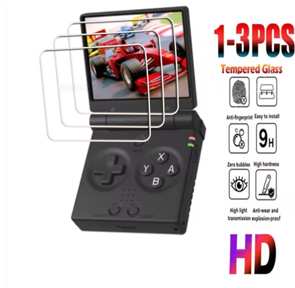 

1-3PCS 9H HD Tempered Glass For MIYOO Flip 3.5Inch MIYOOFlip V2 FlipV2 Player Games Console Screen Protector Cover Film
