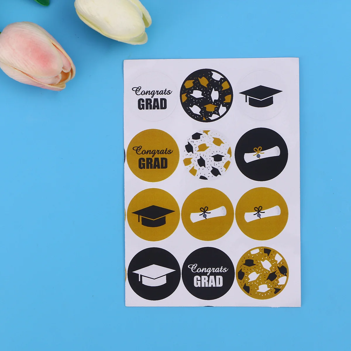 240 قطعة ملصقات ديكور لتزيين الغرف على شكل شهادة موضوع التخرج ملصقات ختم مستديرة ذاتية اللصق لأجهزة الكمبيوتر المحمولة وتغليف الهدايا والأثاث #6