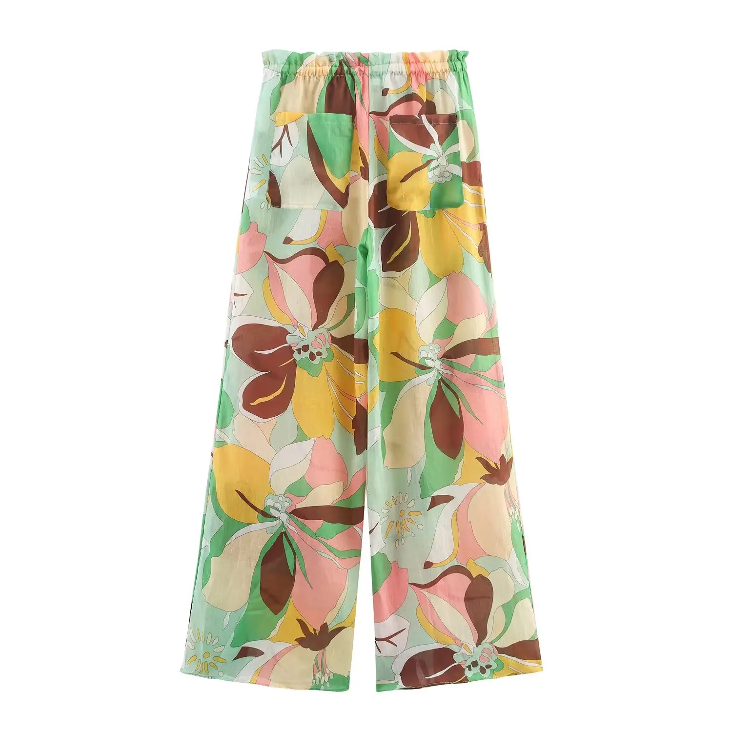 JNLEAOG-Conjunto de moda para mujer, csa con estampado Floral y plones largos, fibra de poliéster, manga larga, corte ...