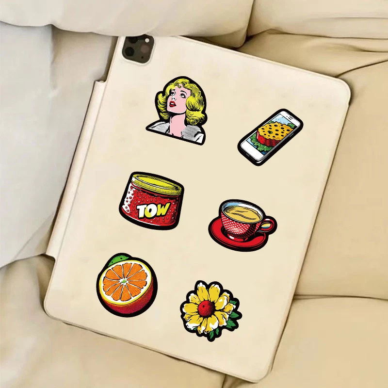 50PCS American Vintage Cat Sticker Notebook Decorative Aesthetic Creative Waterproof Books Scrapbooking Laptop Phone Car Suitcas