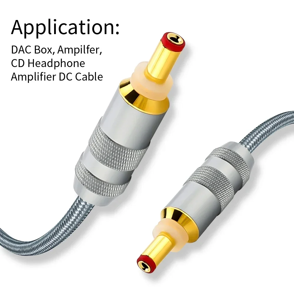 1PCS Audiocrast 24K Gold Plated DC Power Plug Connector สําหรับ Hi End Audio เกรด HIFI DC2.1 ปลั๊ก