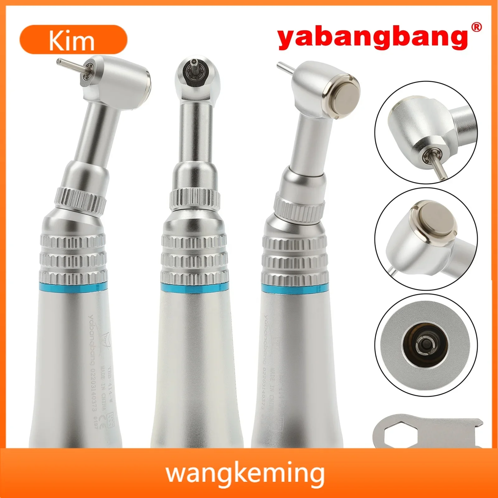 Kim Shop  KimsoFG1.6mm  Low Speed Handpiece 1:1 Push Button Contra Angle E-type N-S-K Style Friction Grip