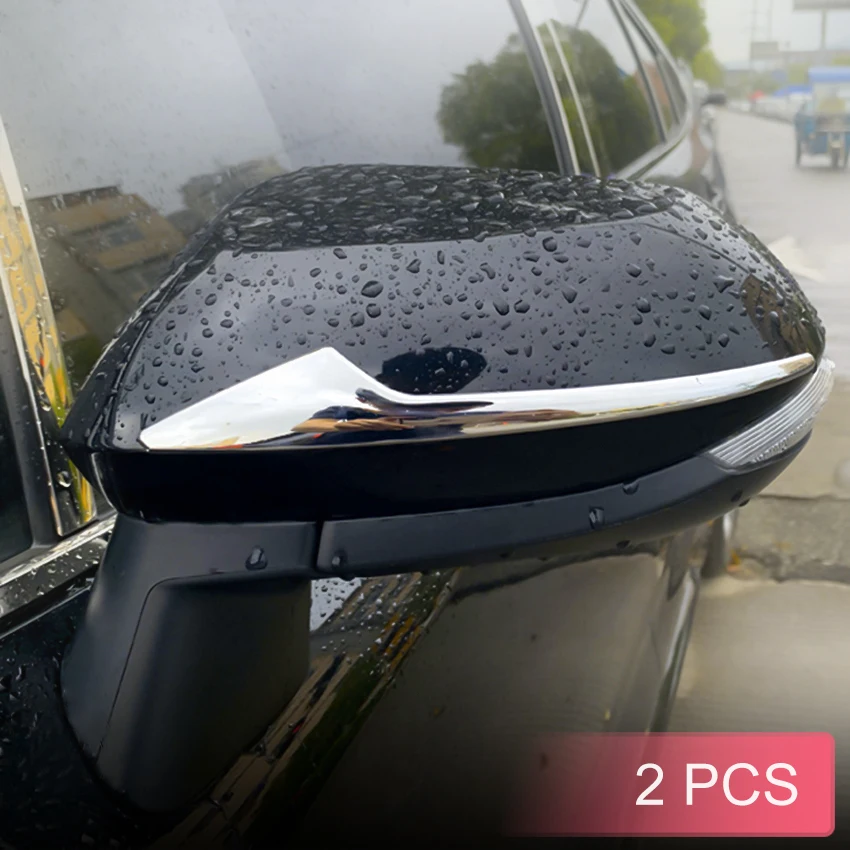 For 2020-2026 Toyota Yaris / Yaris Cross Glossy Chrome Exterior Side Rearview Mirror Cover Strip Trims Protector Garnish 2025