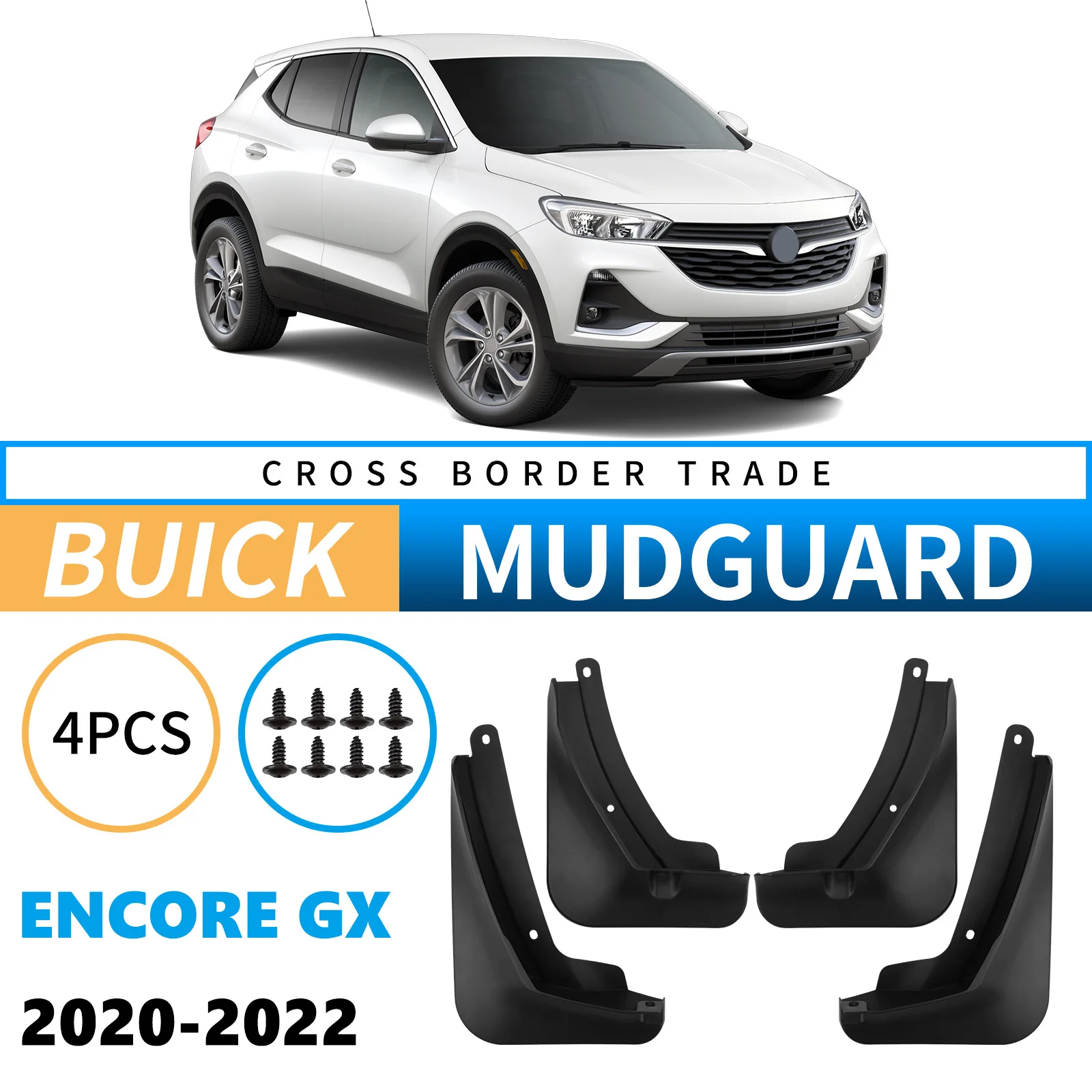 

Car Auto Mud Flaps Splash Guards Fender Mudguard for Buick Encore GX 2020-2022 Anti Aging Resistant Rubber