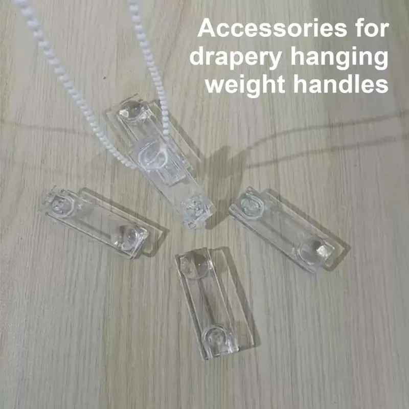 8Pcs Curtain Cord Weight Pull Handle Clear Plastic for Vertical Rolling Cords 