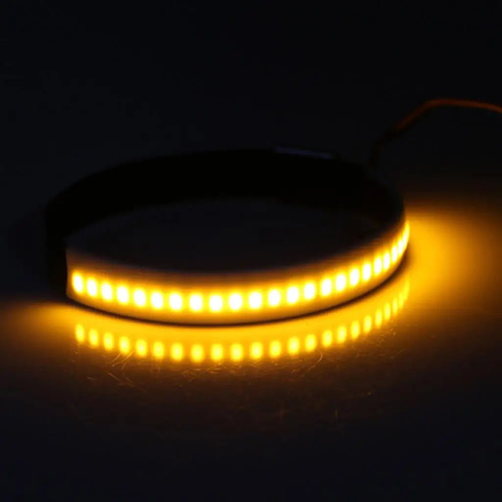 

Amber LED Fork Daytime Running Light Waterproof Adjustable Stips Bars Kit universal Motorcycle Bike