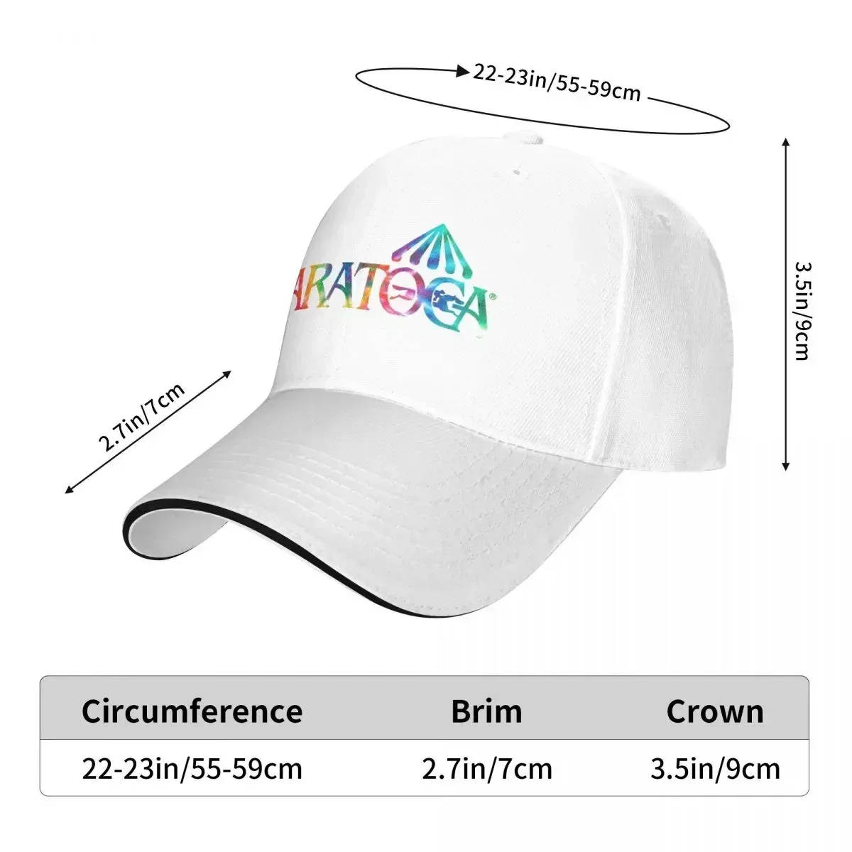 Saratoga Springs Race Track Unisex Caps Outdoor Trucker Baseball Cap Snapback Breathable Hat Customizable Polychromatic Hats