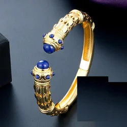 Zlxgirl African Beads Gold Jewelry Fashion Women's anniversary jewellery African Beads Color Bracelet Cuff Bangle