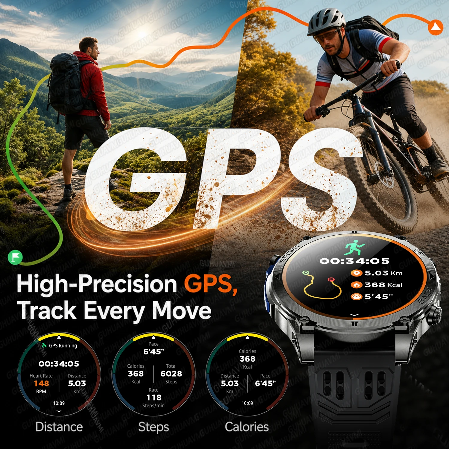 GPS Nauwkeurige Positionering  - Smartwatch Military Watches For Men recensie en prijs