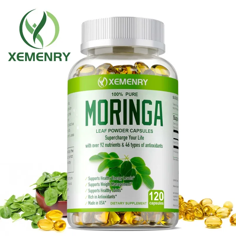

Organic Moringa Capsules - Strengthen The Immune System, Anti-oxidation, Cell Repair, Metabolism, Enhance Immunity & Energy