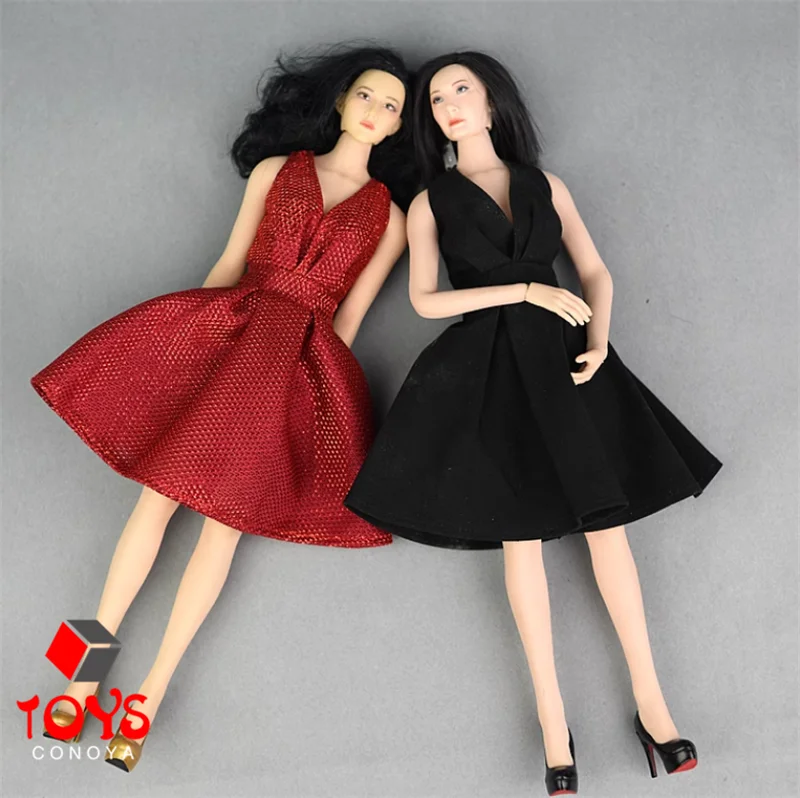 1/6 Maßstab Mädchen träger lose Top Lady Kleid Kleidung Modell passen 12-Zoll-Soldatin Action figur Körper puppen