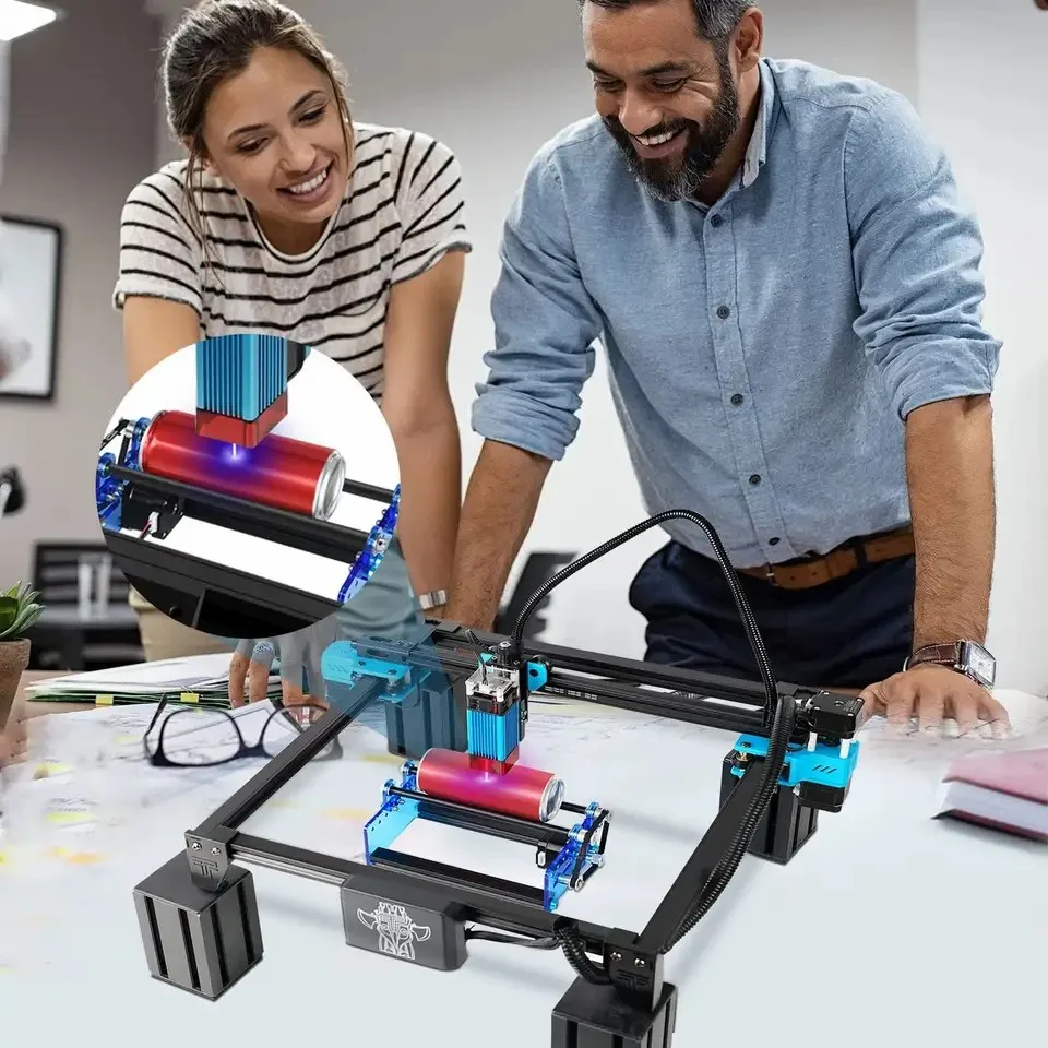 Used to fix carved cylindrical object cans. 3D printer laser engraving machine Y-axis rotating roller engraving module