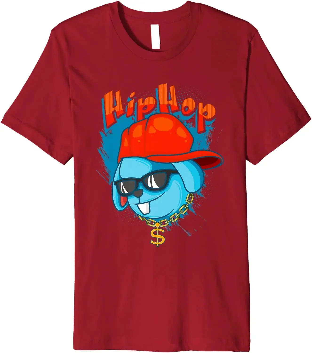 Hip Hop Rabbit Bunny Rapper Rap Music Funny Hip Hop Premium Summer Cotton O-neck Short Sleeve T-Shirt