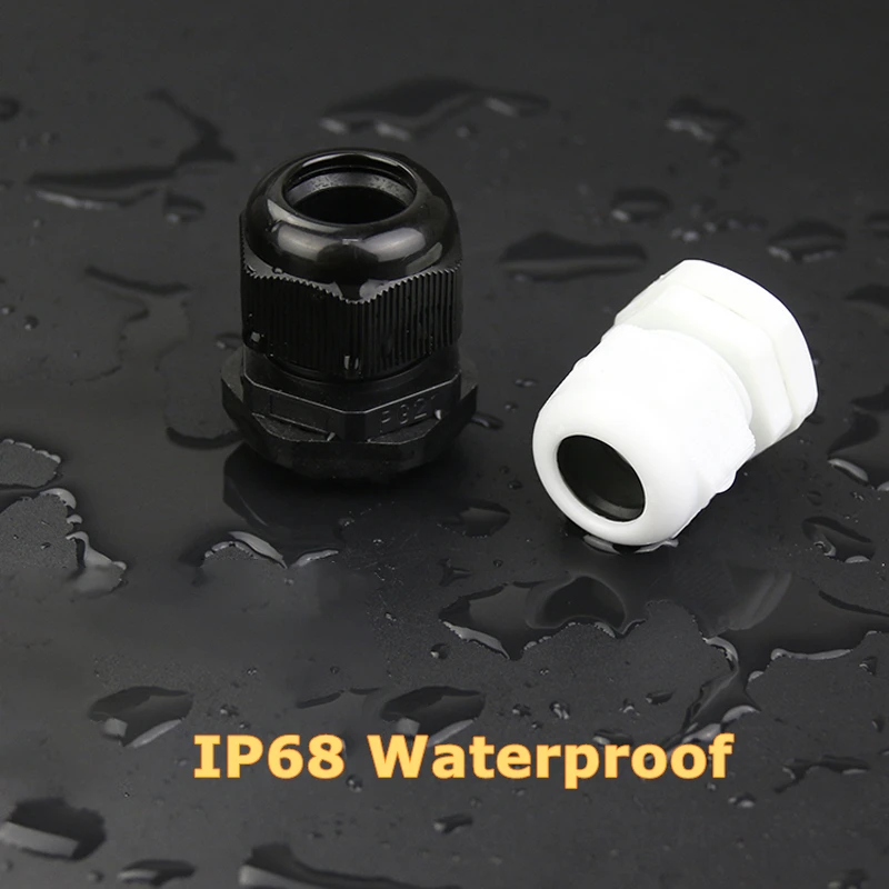 

IP68 Swivel Water Seal Wall Cable Duct Waterproof Connector Gland Press 10/30/50pcs Wire Joints M27 Model 27mm Hole Size