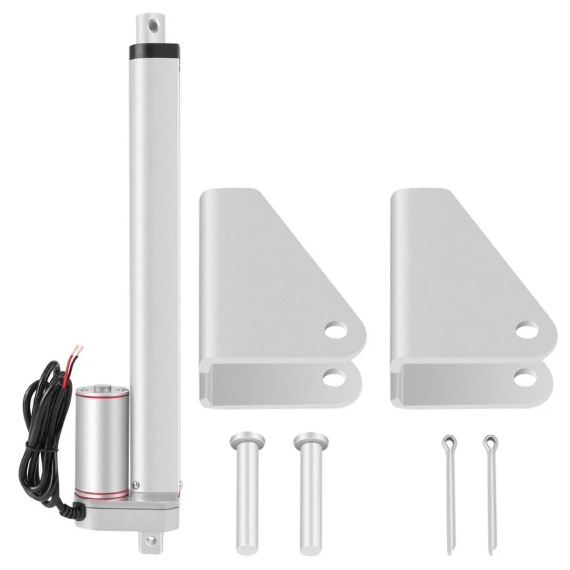 

Линейный привод DC 12V 1000N, ход 150-500 мм, электрический подъемный механизм с кронштейном (300 мм)