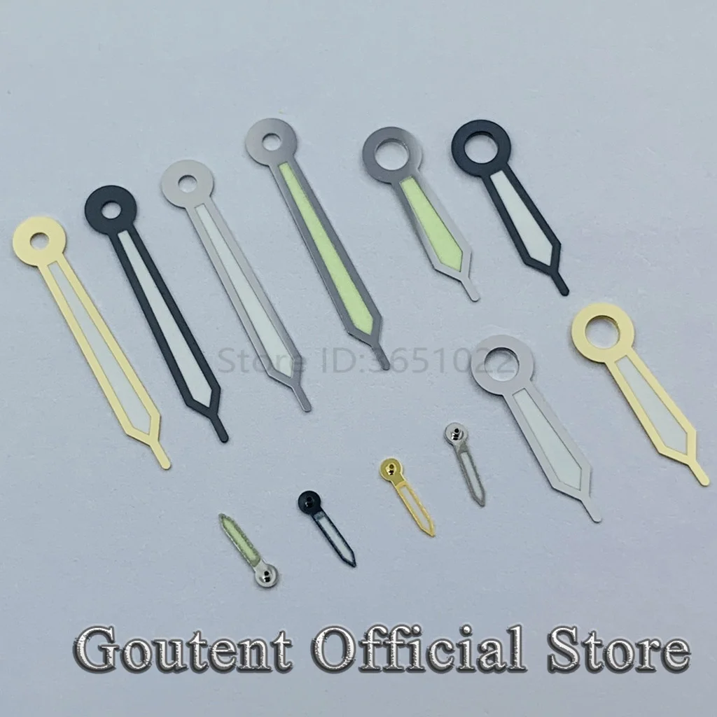 ساعة Goutent باللون الأسود والذهبي والفضي عقارب خضراء مضيئة تناسب 6497,6498 حركة ST3600 / ST3620 #2