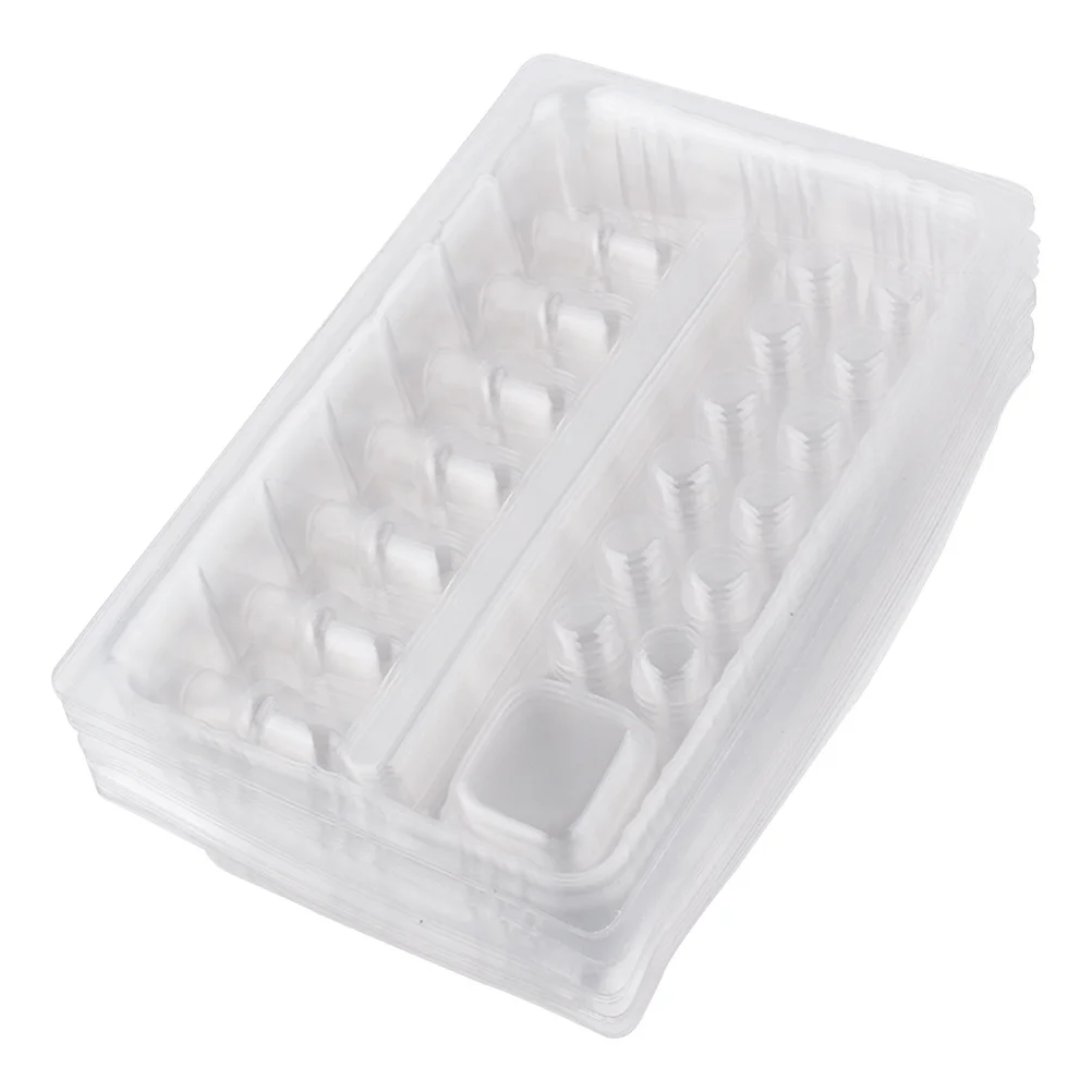 

20Pcs Clear Disposable Needle Trays Plastic Ink Cups Holder Tattoo Pigment Rack Organize Ink Kit Cups Tray Tray Stand