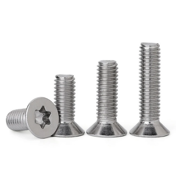 2/5/10/20pcs M3 M4 M5 M6 M8 GB2673 304 Stainless Steel Six-Lobe Torx Flat Countersunk Head Screw Bolt Length 8mm to 60mm