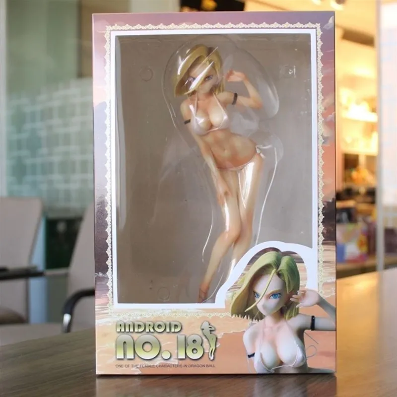 Figurka anime Dragon Ball Android nr 18 Figurki Kostiumów Kąpielowych Animacja Model Pvc Statuetka Ozdoby Kolekcja Dekoracja Zabawka Prezent Świąteczny