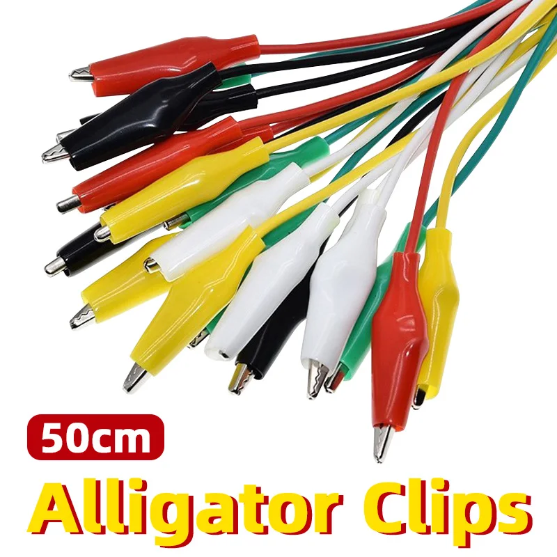 

50cm Small/Medium/Large Double-ended Alligator Clips 28mm 35mm 45mm Crocodile Clips Alligator Clamp Test Jumper Wire