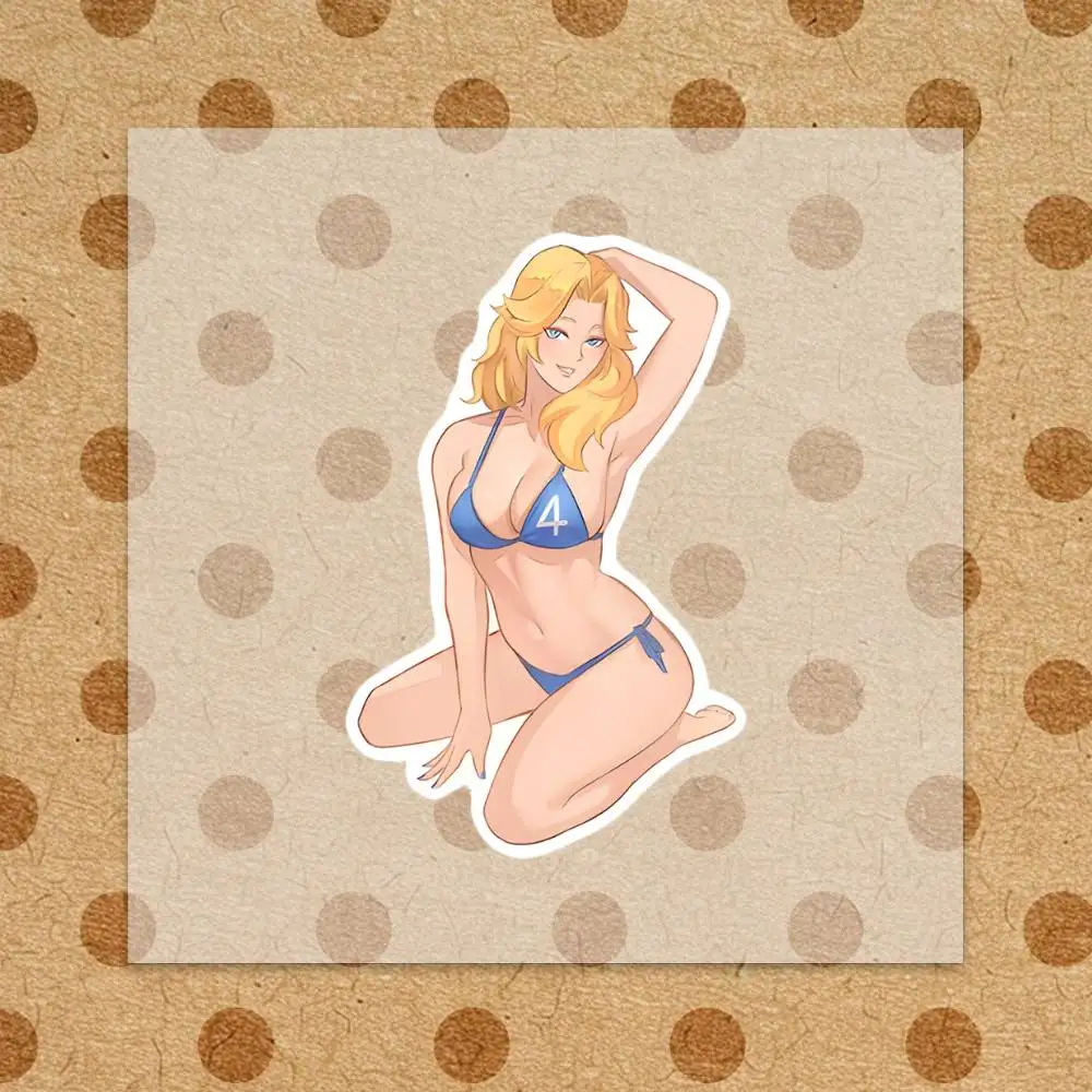 Sue Storm Bikini Waterproof stickers for decorating car windows motorcycles and computers.