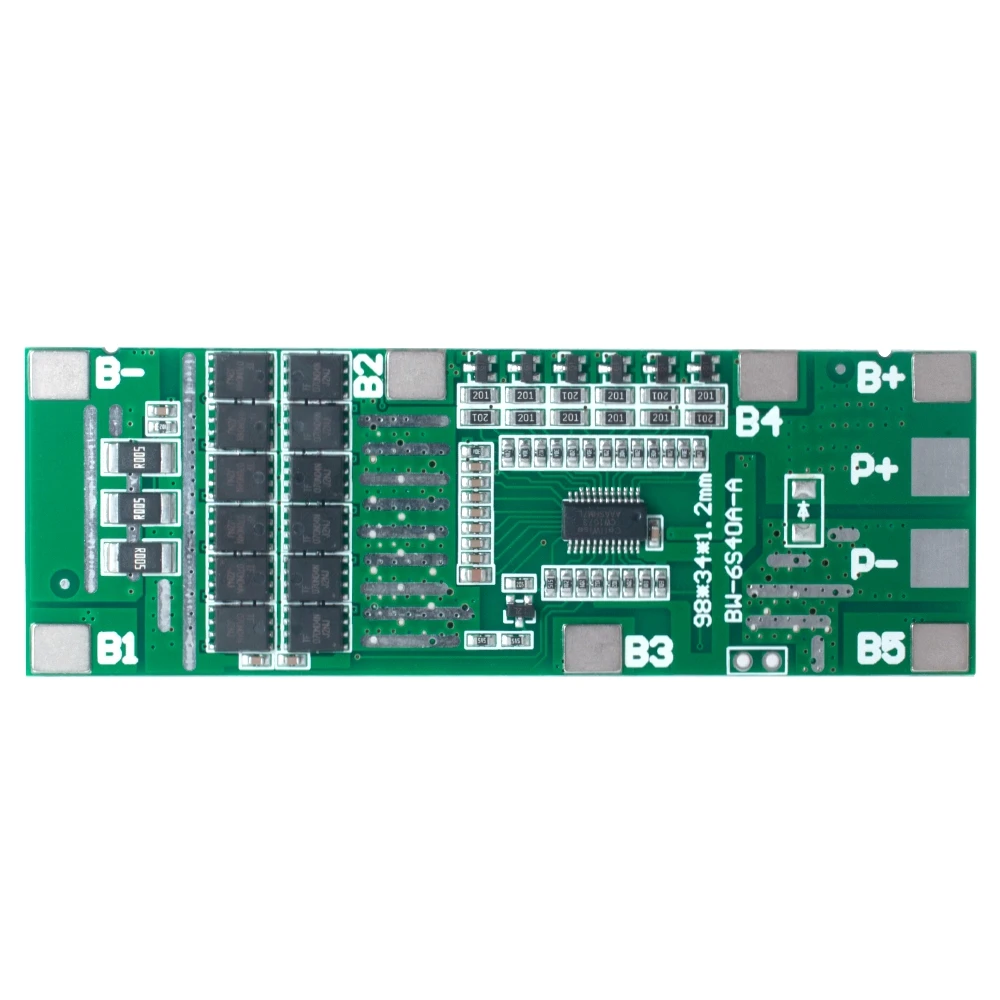 6S 40A 24V 18650 litowo-jonowa bateria zabezpieczająca płytę oświetlenie słoneczne Bms Pcb z balansem dla skutera Ebike