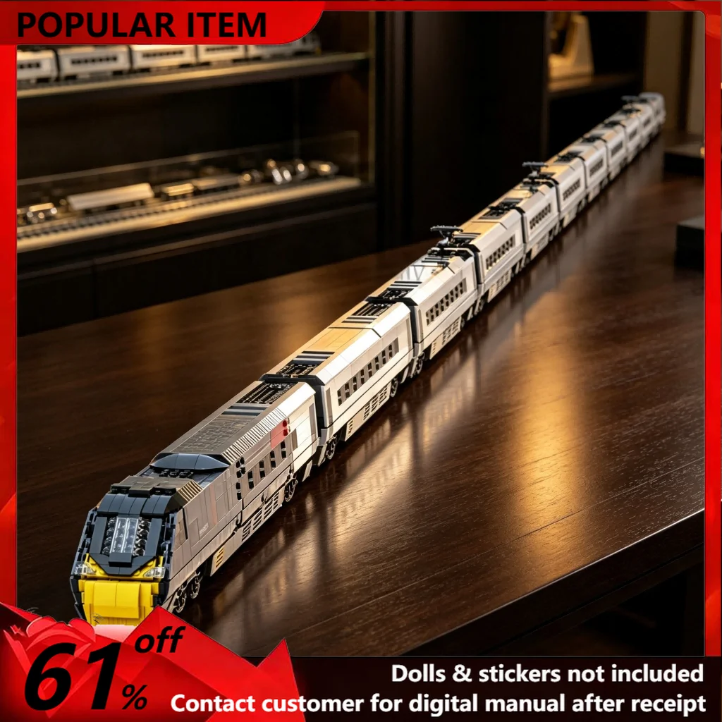 13626PCS MOC Tilt High‑speed Passenger Train Model Building Blocks DIY Assembly Gifts for Adults Collection Desktop
